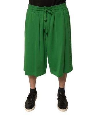 Dolce & Gabbana Green Cotton Blend Men Bermuda Mens Shorts