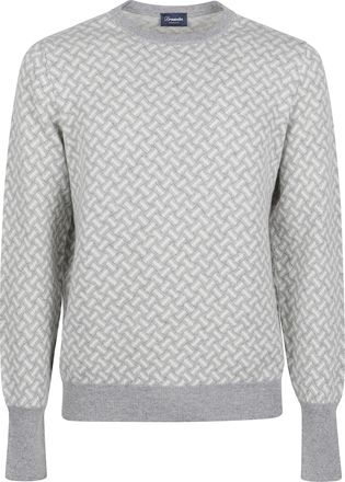 Drumohr Biscottino Textured Knit Crewneck Sweater