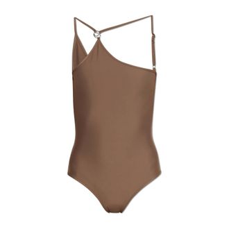 Coperni One-piece, female, Brown, Size: XS One Shoulder Swimsuit