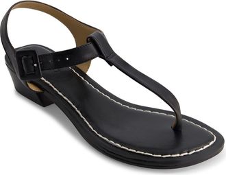 Bernardo Goya T-Strap Sandal in Black Glove Leather at Nordstrom Rack, Size 6.5