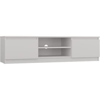 Topeshop Mueble De Tv Moderno Con Mesa Lcd 140cm Color Blanco