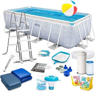 OEM Piscina De Jard&iacute;n Con Estructura De 400 X 200 X 100 Cm, Conjunto 18 En 1 Intex 26780