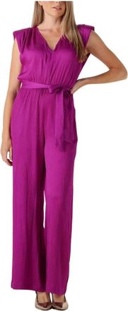 Suncoo Jumpsuits & Playsuits, Dames, Paars, XL, Paarse Taylor Jumpsuit voor Vrouwen