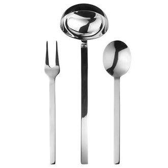 Mepra Stile By Pininfarina Serving Set - 3 Pieces in Silver at Nordstrom