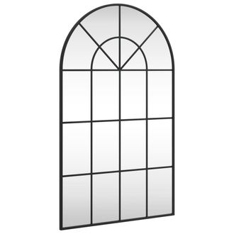 vidaXL Espejo De Pared Arco De Hierro Negro 60x100 Cm Vidaxl
