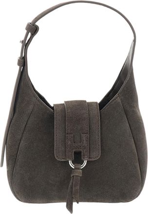 Hogan Brown Trend Mini Suede Shoulder Bag