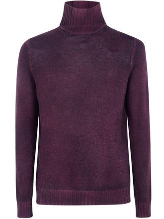 Avant Toi Sweater High Neck Hand Painted Cashmere And Wool