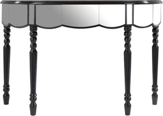 Premier Housewares Mirrored Dressing Table Silver Console Table Mirror Console Table Hallway Table Mirror Console Tables Black Finish 117x35x77