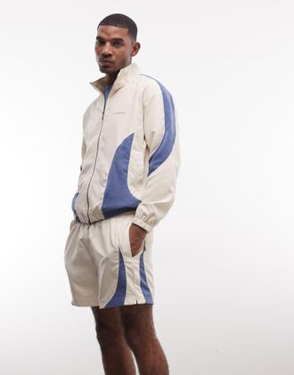 Alma de Ace Pexa - Pantaloncini a pannelli bianchi e blu in coordinato-Bianco