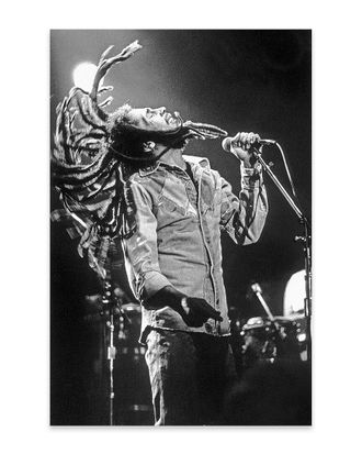 iCanvas Icanvas Bob Marley In Reggae Concert At Roxy, Los Angeles On May 26, 1976 Print On Acrylic Glass By Rue Des Archives