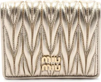 Miu Miu Pre-owned Wallets, female, Yellow, Size: ONE SIZE Pre-owned Vintage Matelass&eacute; Wallet
