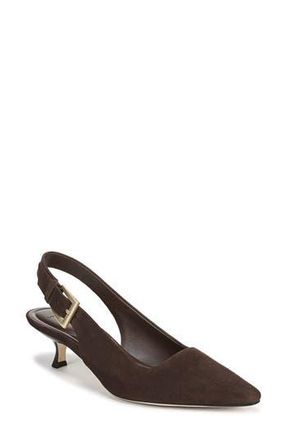 Vince Shasta Kitten Heel Slingback Pump in Brown Suede at Nordstrom Rack, Size 8.5