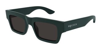 Alexander McQueen AM0508S 004 Mens Sunglasses Grey Size 50
