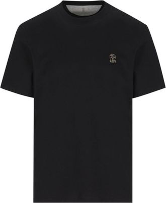 Brunello Cucinelli Black Crew Neck T-Shirt