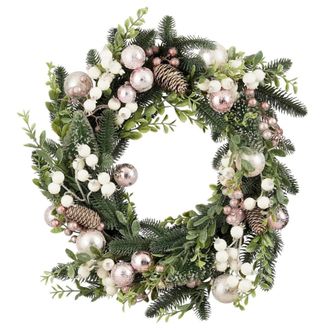 MiCa Decorations Corona decorativa rosa h11xb50xl50cm