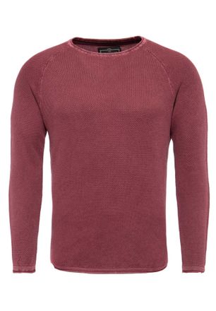Key Largo Mens Thomas Round Neck Pullover Sweater, Bordeaux red (1303), L