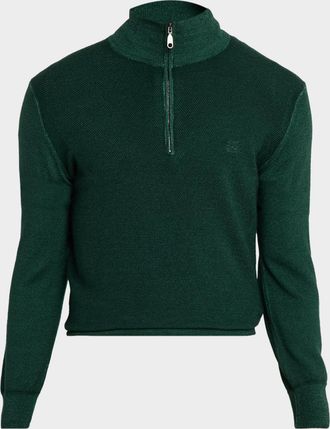 Etro Men & apos;s Fuji Knitted Quarter-Zip Sweater