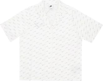 Nike Modern V-Hals Geweven Shirt - Dames - Outdoor shirts - Wit - M - Katoen - Fitness