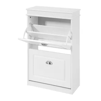 SoBuy Zapatero Banco Con 2 Cajones,banco Con Almacenaje,l104 X P24 X H52cm 2 Cajones Blanco Fsr64-w Sobuy Es