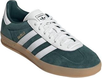 adidas Gender Inclusive Gazelle Indoor Sneaker in Aurora Ivy/Core White/Gum 3 at Nordstrom, Size 7.5 Womens