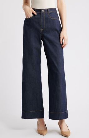 Cinq &agrave; Sept Betsy Wide Leg Jeans in Indigo at Nordstrom, Size 10