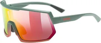 Uvex Sportstyle 235 Gafas Multi-sport Unisex Con Media Montura Verde, Rojo