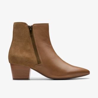 Clarks Ellanie Vibe Taupe Leather