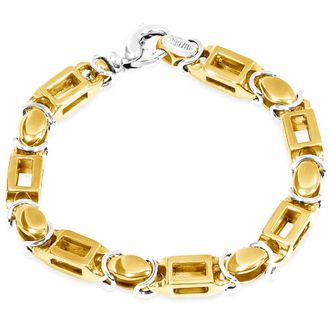Pompeii3 Mens Link 14k Gold (61gram) or Platinum (99gram) 6-8mm Bracelet 8.5