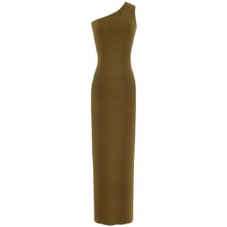 Saint Laurent One-Shoulder Maxi Dress, Size Medium