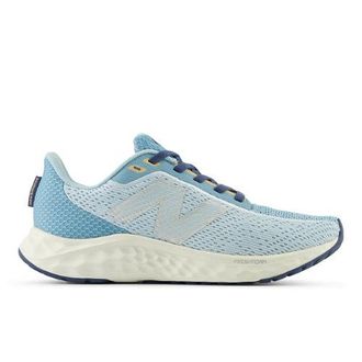 New Balance Womens Fresh Foam Arishi v4 in Blue/Grey/Orange Synthetic, size 3.5 Narrow