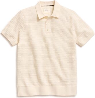 Billy Reid Lachlan Links Polo in White at Nordstrom, Size Xx-Large