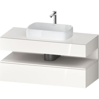 Duravit Duravit - Qatego Consola Mueble Bajo Lavabo, 1 Extra&iacute;ble, 1 Caj&oacute;n