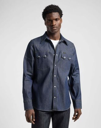 Lee Jeanshemd LEE Lee Jeanshemd 101 50S Western Shirt, Damen, Gr. L, N-Gr, blau, Obermaterial: 100% Baumwolle CO(Bio)., Hemden Jeanshemd