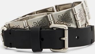 Etro Cintur&oacute;n con piel