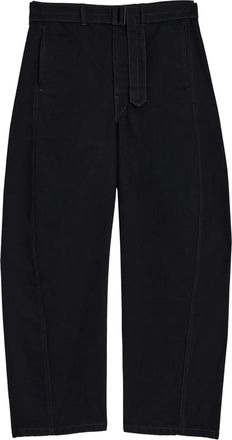 Christophe Lemaire belted trousers - unisex - Cotton - M - Black