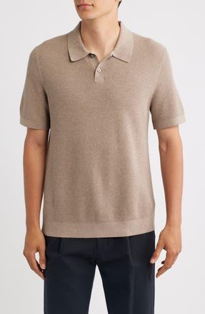 Theory Soris Knit Polo in Feather Melange at Nordstrom, Size Xx-Large