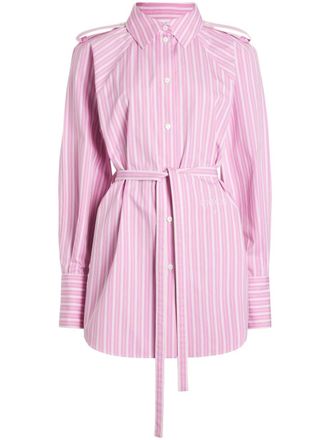 Patou striped mini shirt dress - Pink