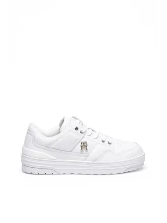 Tommy Hilfiger White Perforated Basket Sneakers
