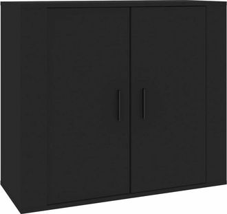 vidaXL Aparador de madera contrachapada negro 80x33x70 cm Vidaxl