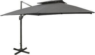 vidaXL Vidaxl - Sombrilla Jard&iacute;n Voladiza Cubierta Doble Antracita 300x300 Cm