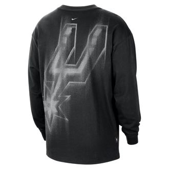 Nike Mens San Antonio Spurs Standard Issue Basketball Long-Sleeve Top in Black | II5853-010