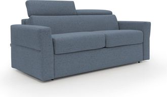 Divani.Store Divani.store - Avalon Sof&aacute; Cama Con Colch&oacute;n De 18 Cm De Altura En Tejido Impermeable 200 Cm (140x197 Cm) Azul