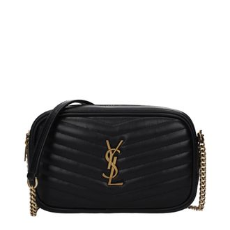 Saint Laurent Borsa a tracolla Saint Laurent Lou Donna in pelle nera