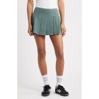 BP. Pleated Miniskort in Green Balsam at Nordstrom Rack, Size Xx-Small