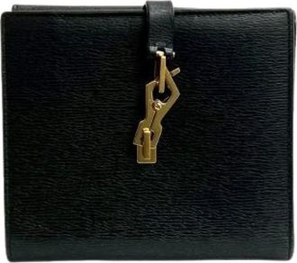 Gucci Pre-owned Wallets, male, Black, Size: ONE SIZE Pre-owned Leather Bifold Wallet