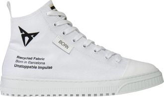 Mikakus Barcelona Cupra Witte Sneakers Model Born - unisex - Sneakers - Wit - 45 EU - Katoen - Schoenen