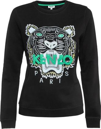 Kenzo Felpa con logo ricamato - Nero