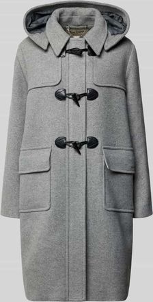 Barbour Comfort Fit Dufflecoat aus Woll-Mix Modell MELODY in Hellgrau Melange, Größe 34