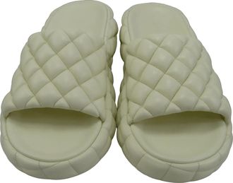 Bottega Veneta Slipper & Pantoletten - Sandalo imbottito in pelle bianca - Gr. 38 (EU) - in Wei&szlig; - f&uuml;r Damen