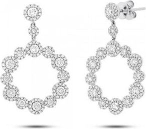 Allurez 2.07ct 14k White Gold Diamond Earrings